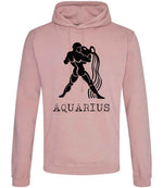 Aquarius hoodie in dusty pink