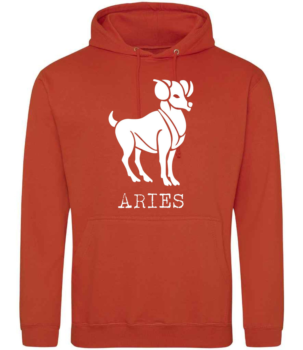 Aries hoodie in burnt orange