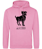 Aries – Unisex Hoodie in Candyfloss Pink