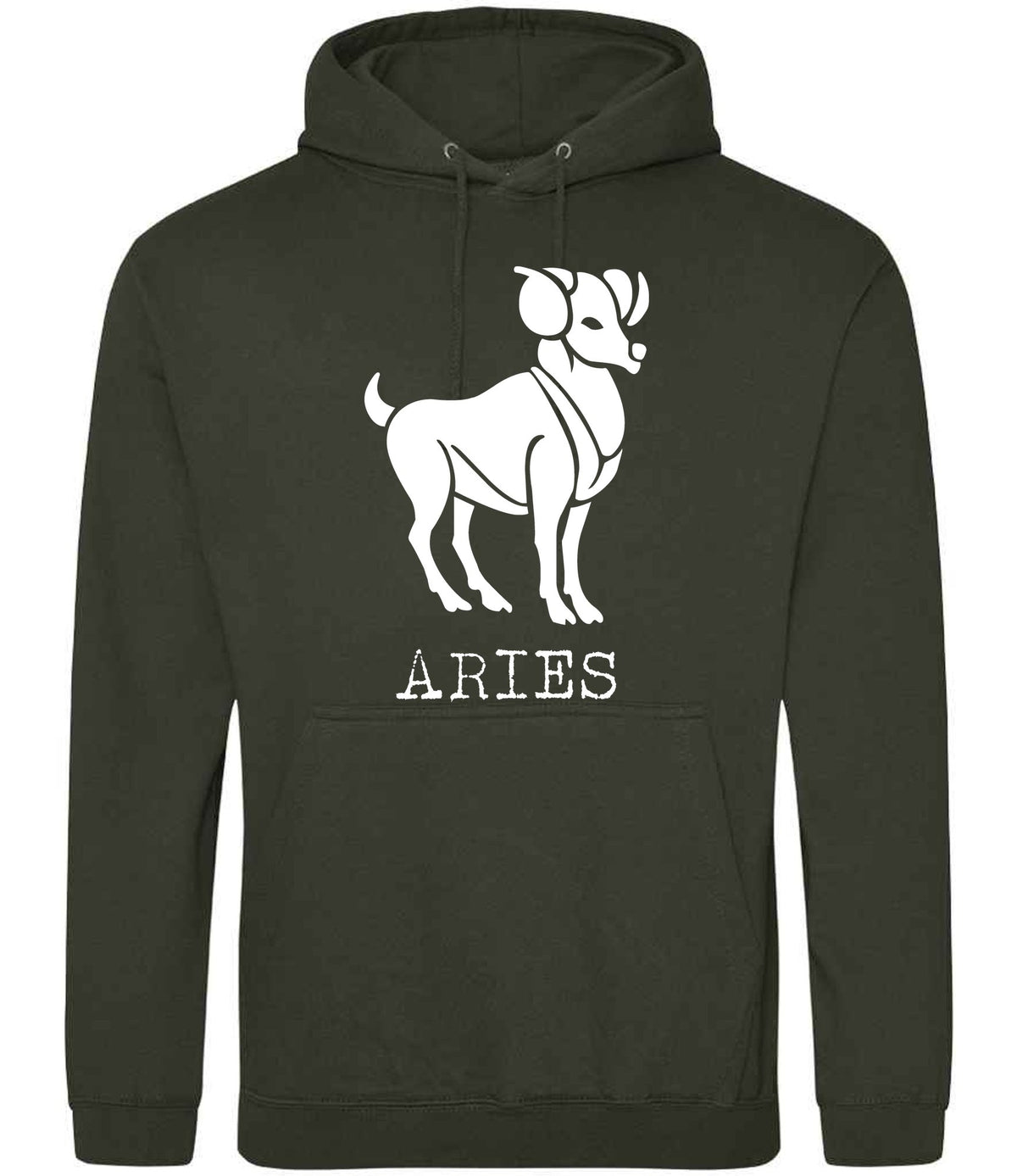 Aries – Unisex Hoodie in Combat Green