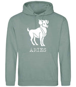 Aries – Unisex Hoodie in Dusty Green