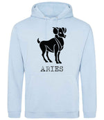 Aries hoodie in sky blue