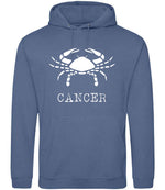 Cancer hoodie in atlantic blue