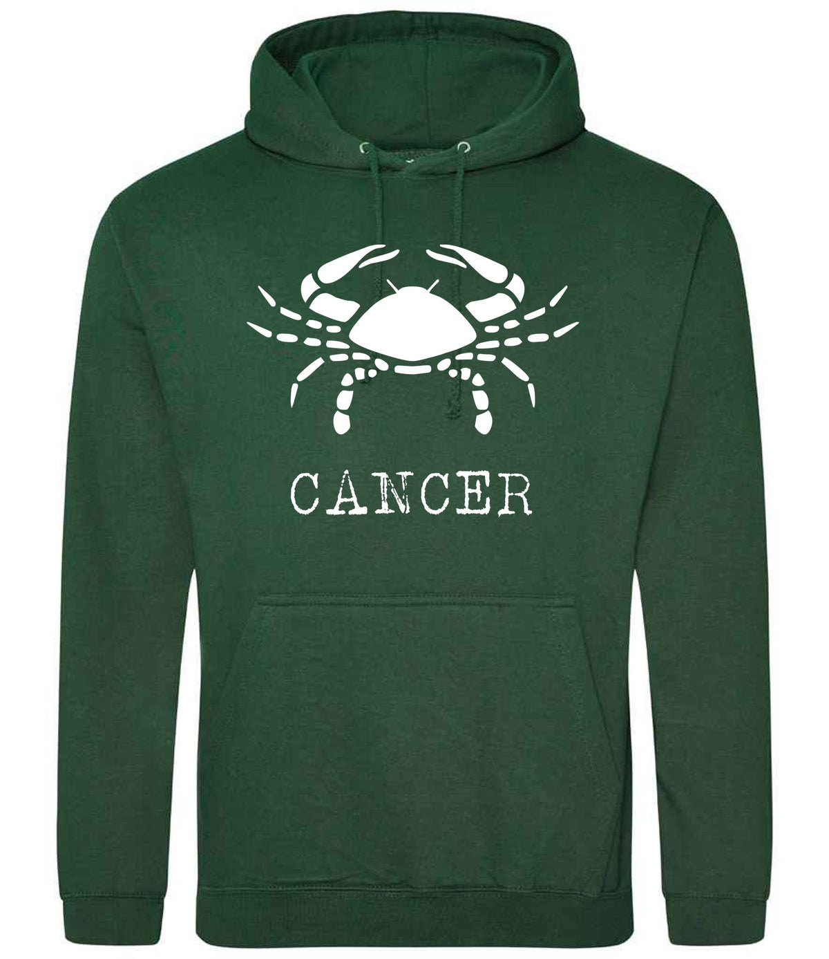 Cancer hoodie in bottle green