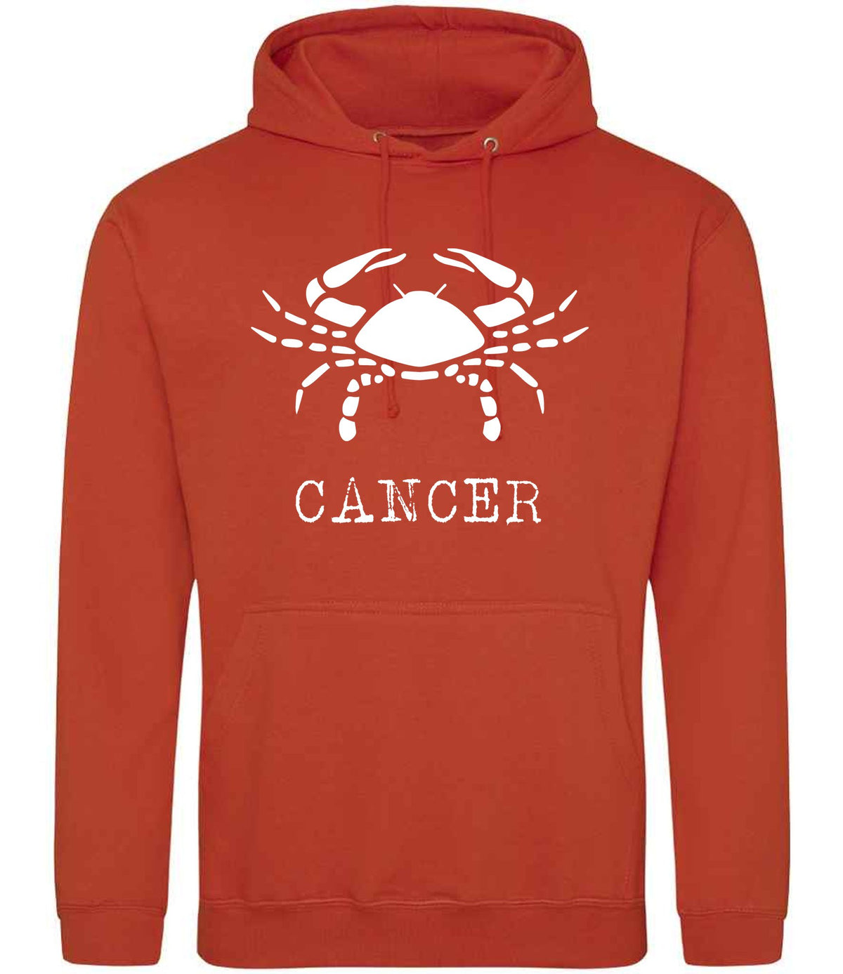 Cancer hoodie in burnt orange