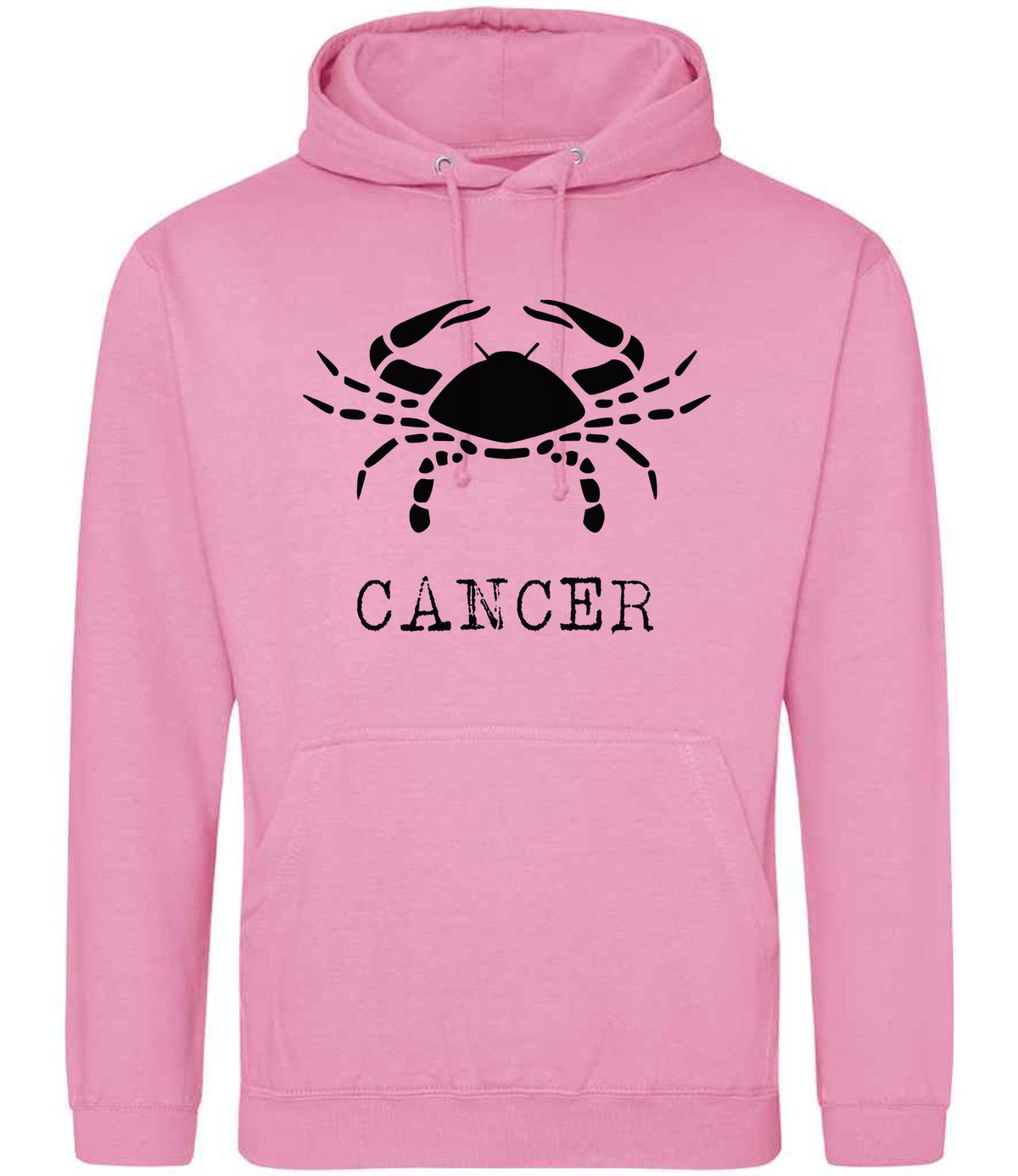 Cancer hoodie in candyfloss pink