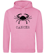 Cancer hoodie in candyfloss pink
