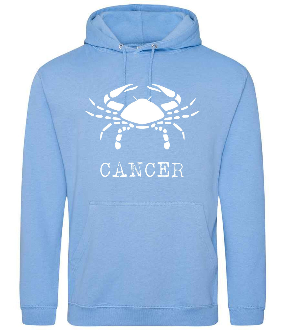 Cancer hoodie in cornflower blue