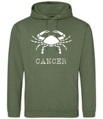Cancer hoodie in earthy green