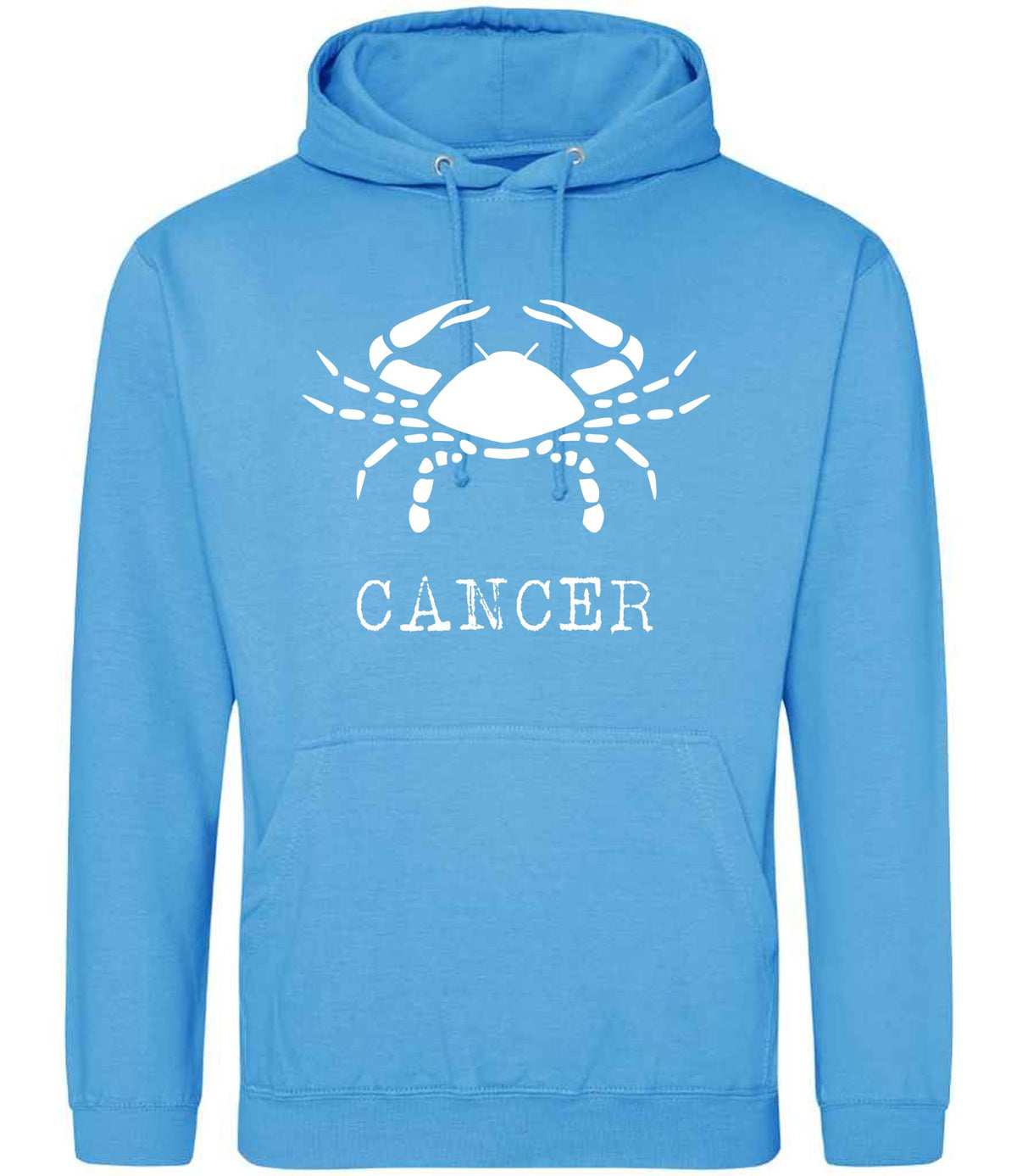 Cancer hoodie in hawaiian blue