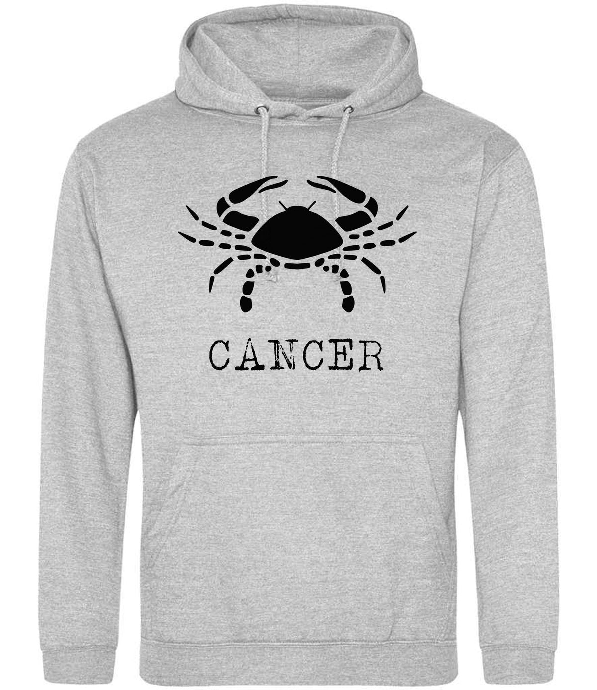 Cancer hoodie in heather grey