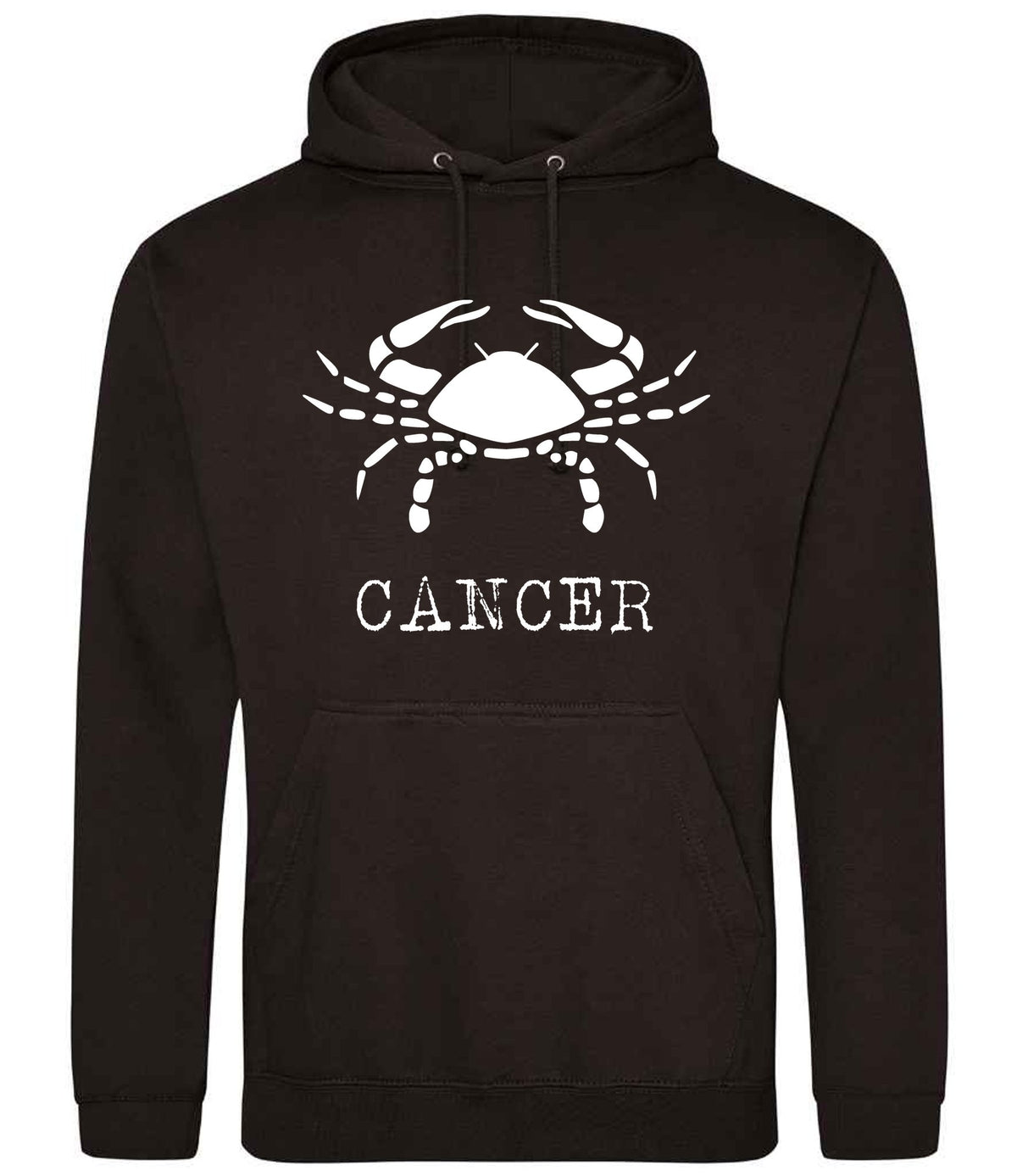 Cancer hoodie in jet black