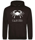 Cancer hoodie in jet black