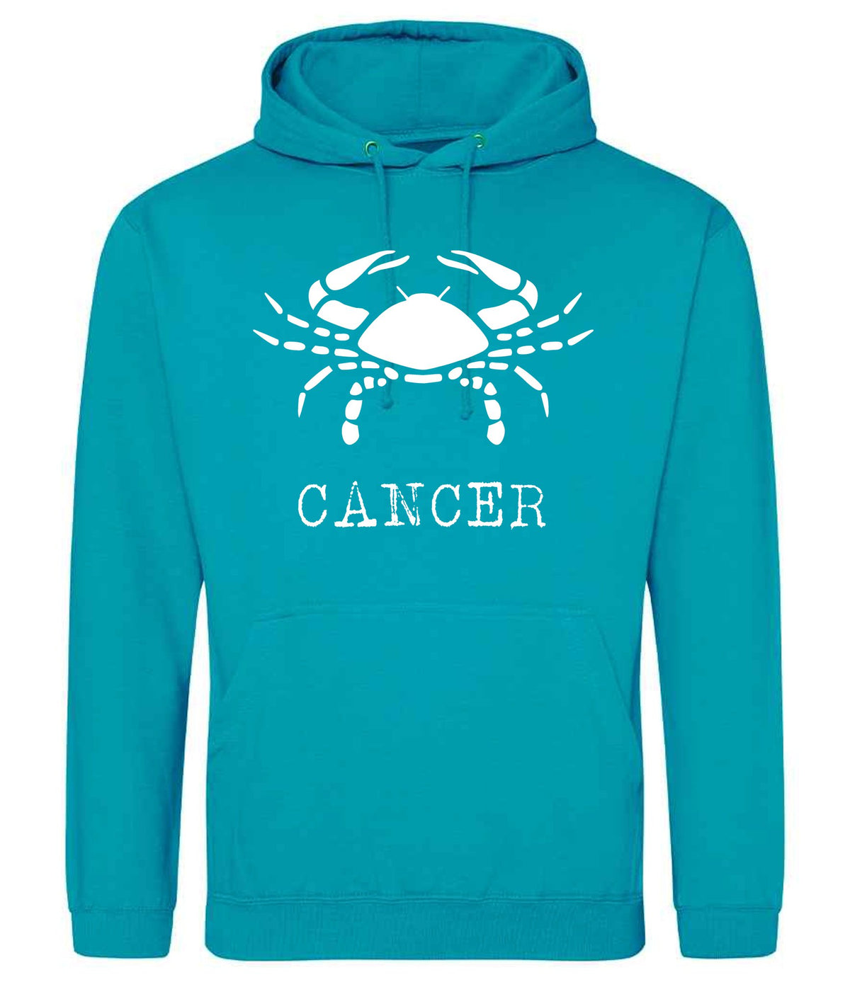 Cancer hoodie in lagoon blue