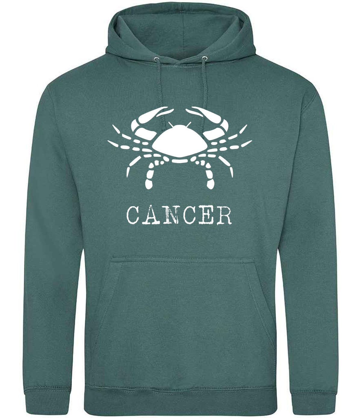 Cancer hoodie in moss green