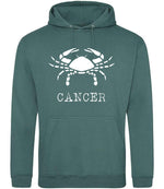 Cancer hoodie in moss green