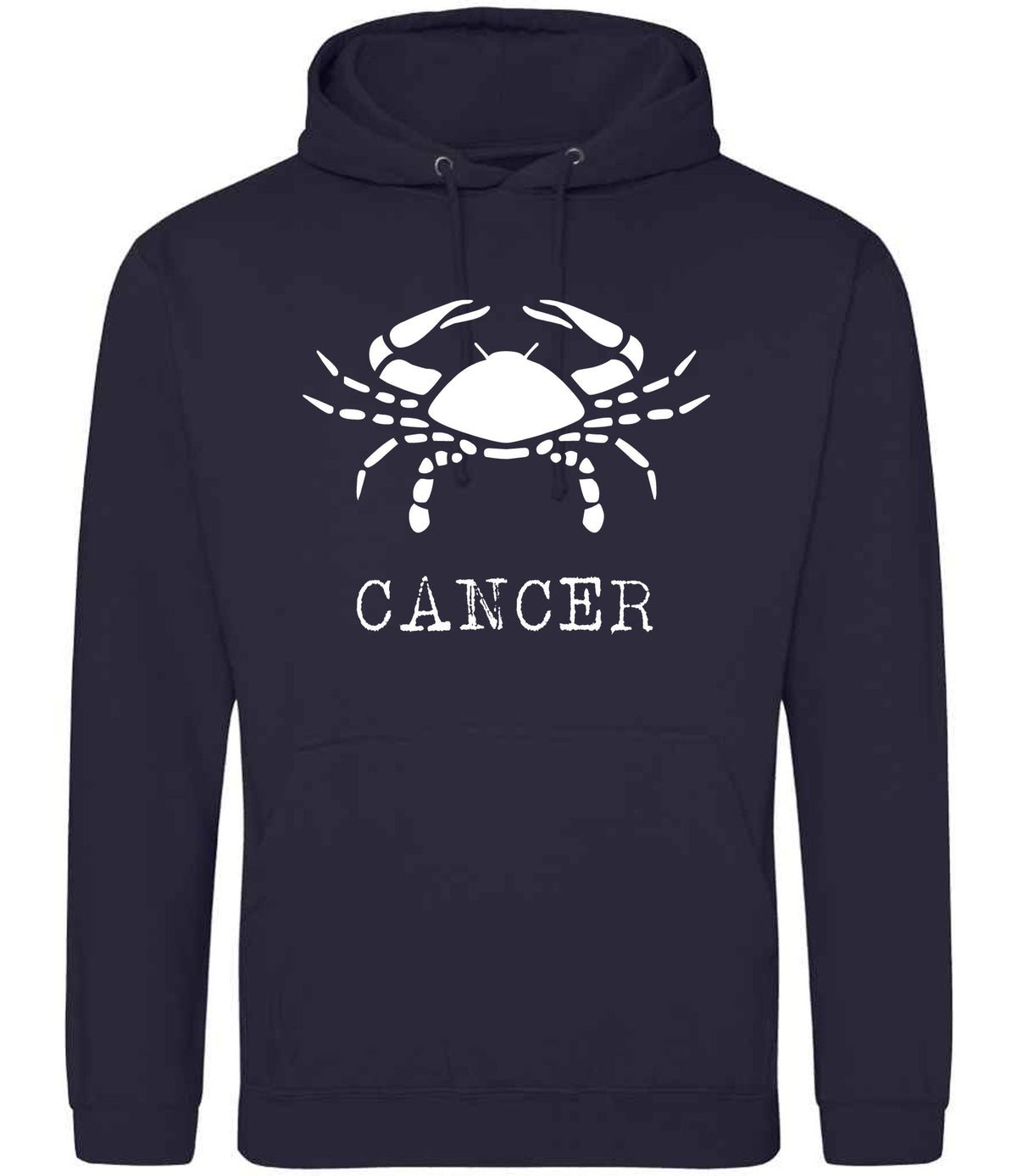 Cancer hoodie in new french navy