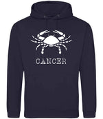 Cancer hoodie in new french navy