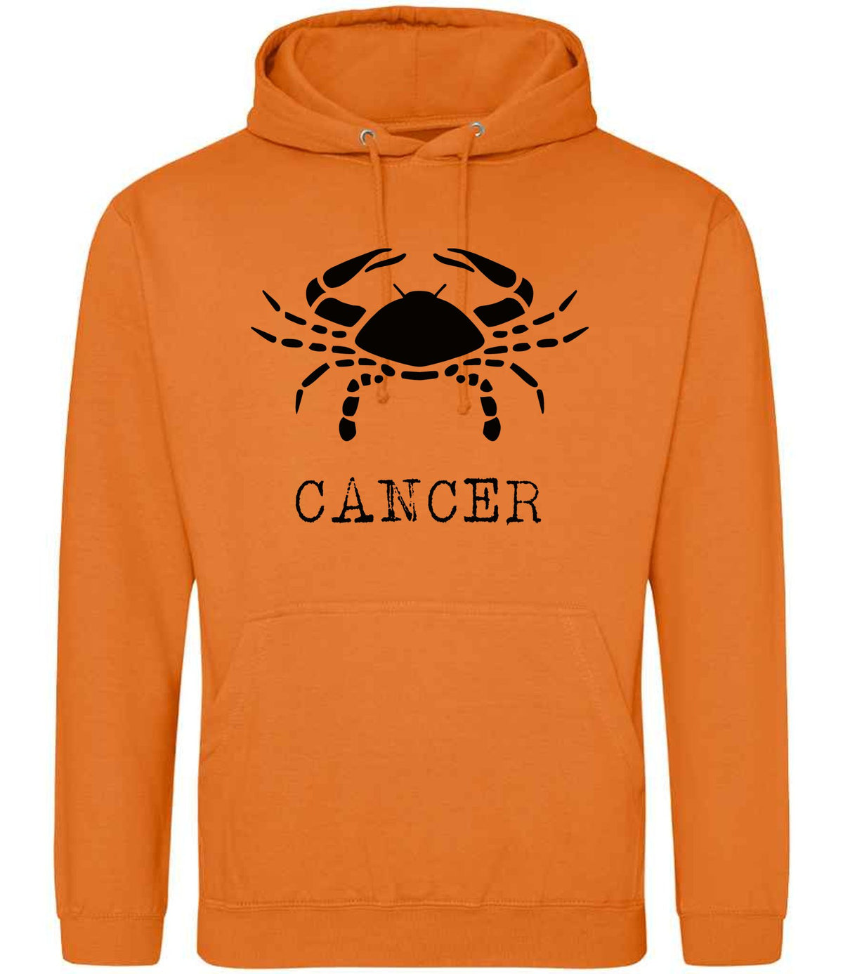 Cancer hoodie in orange crush