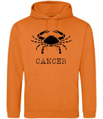 Cancer hoodie in orange crush