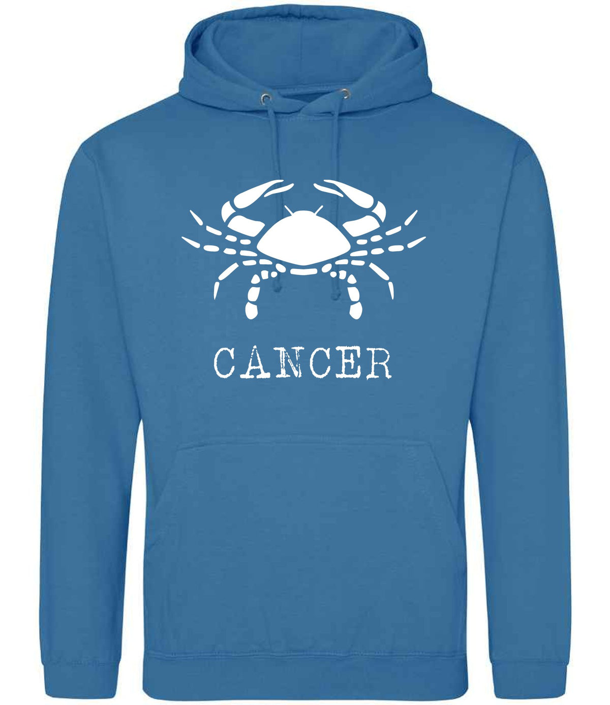 Cancer hoodie in sapphire blue