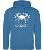 Cancer hoodie in sapphire blue