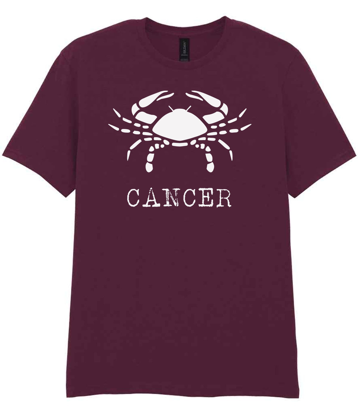 Cancer t-shirt in maroon