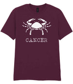 Cancer t-shirt in maroon
