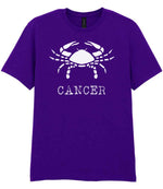 Cancer t-shirt in purple