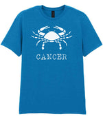 Cancer t-shirt in sapphire blue