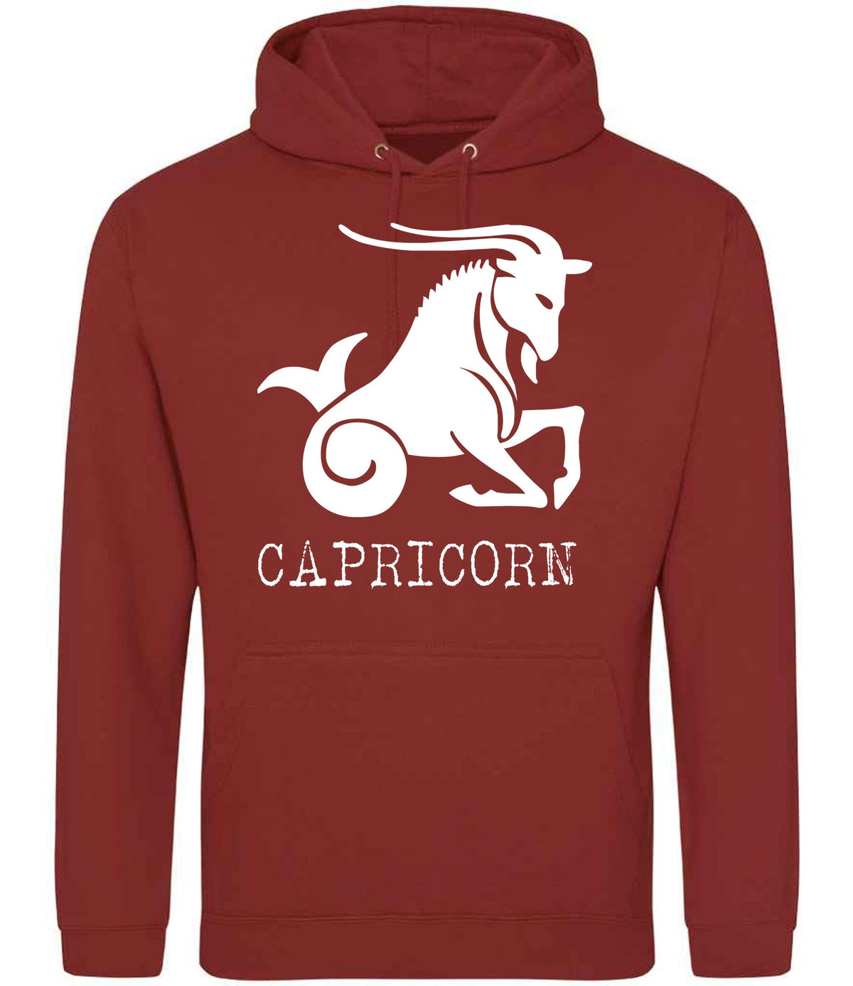 Capricorn hoodie in brick red
