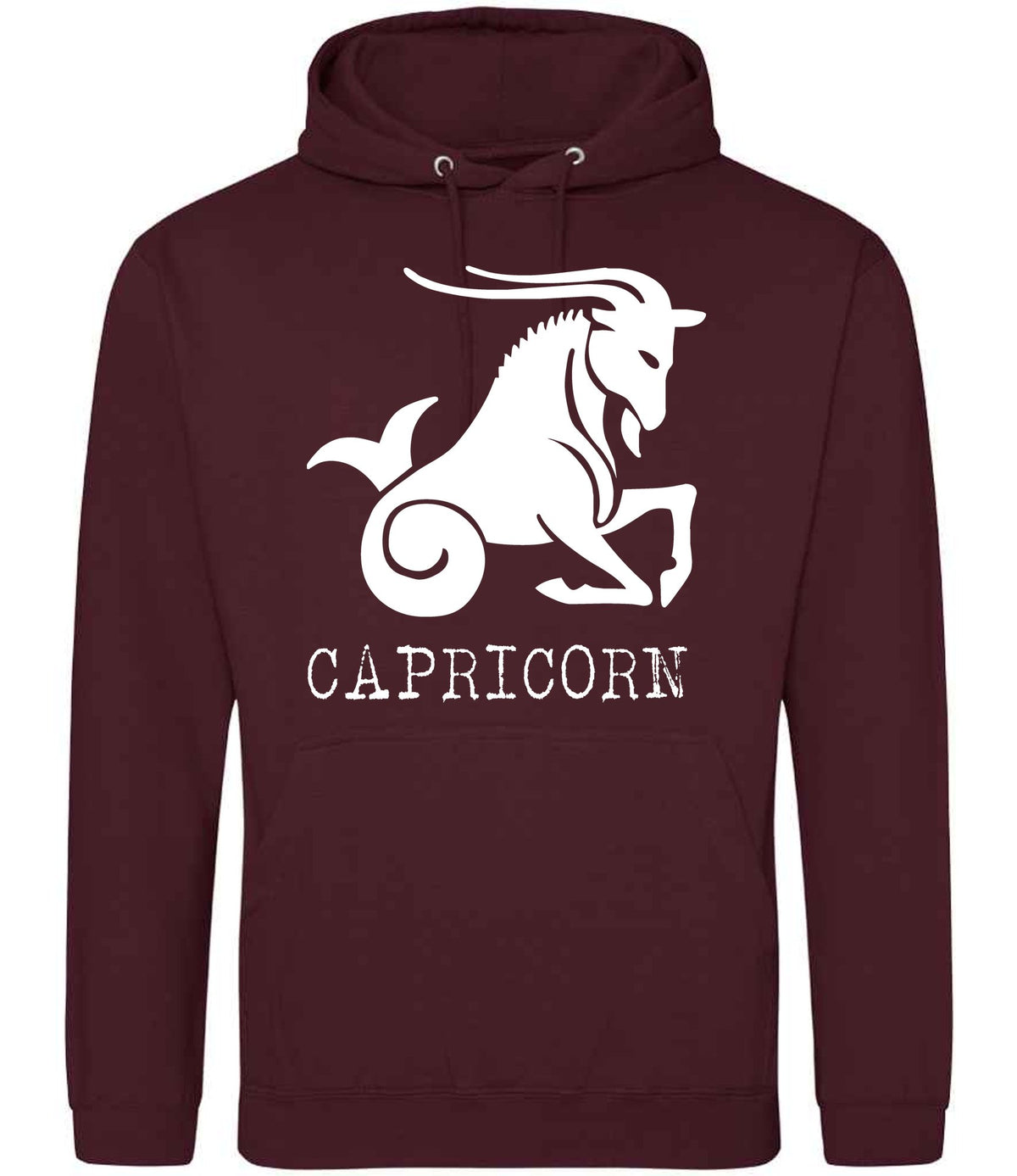 Capricorn hoodie in burgundy
