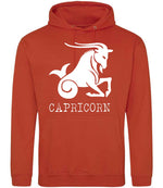 Capricorn hoodie in burnt orange