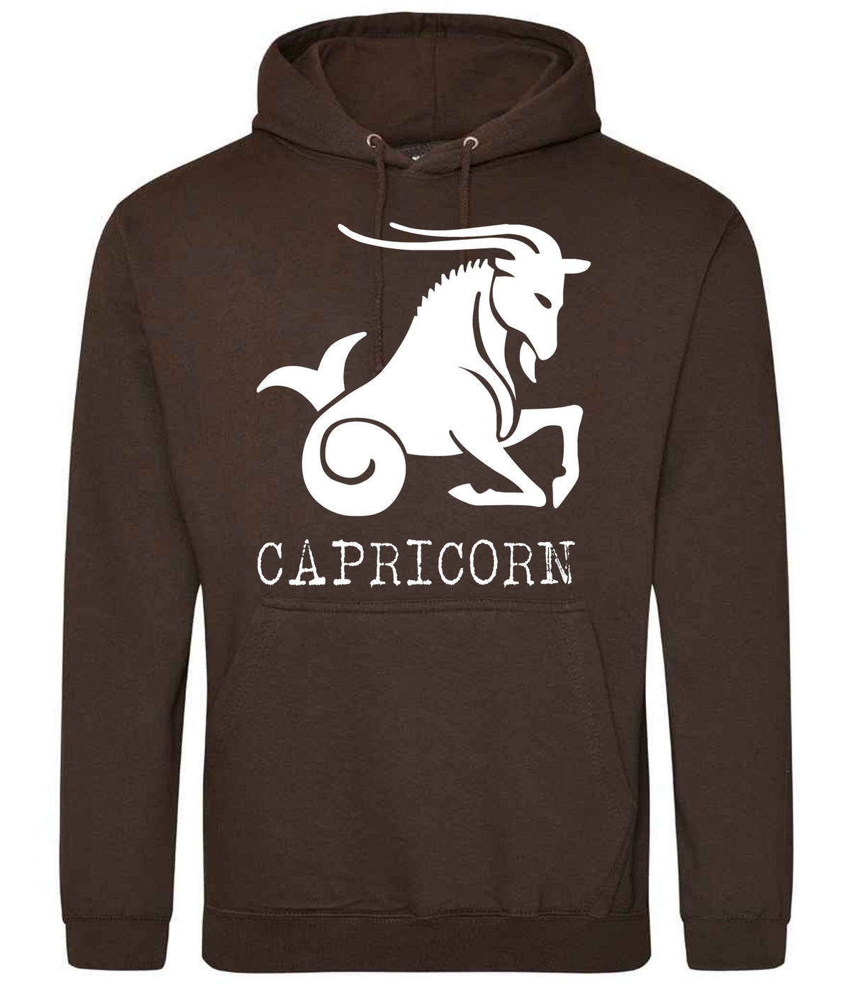 Capricorn hoodie in hot chocolate