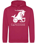 Capricorn hoodie in lipstick pink