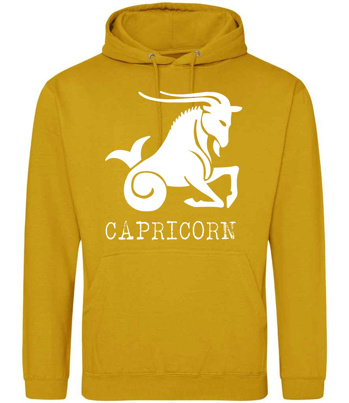 Capricorn hoodie in mustard