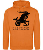 Capricorn hoodie in orange crush