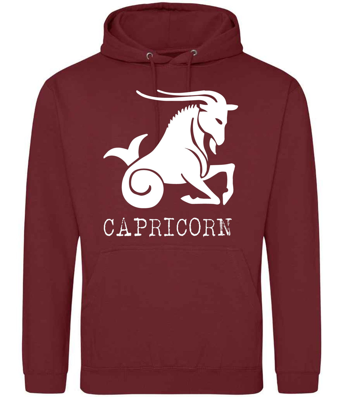 Capricorn hoodie in red hot chilli
