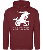 Capricorn hoodie in red hot chilli