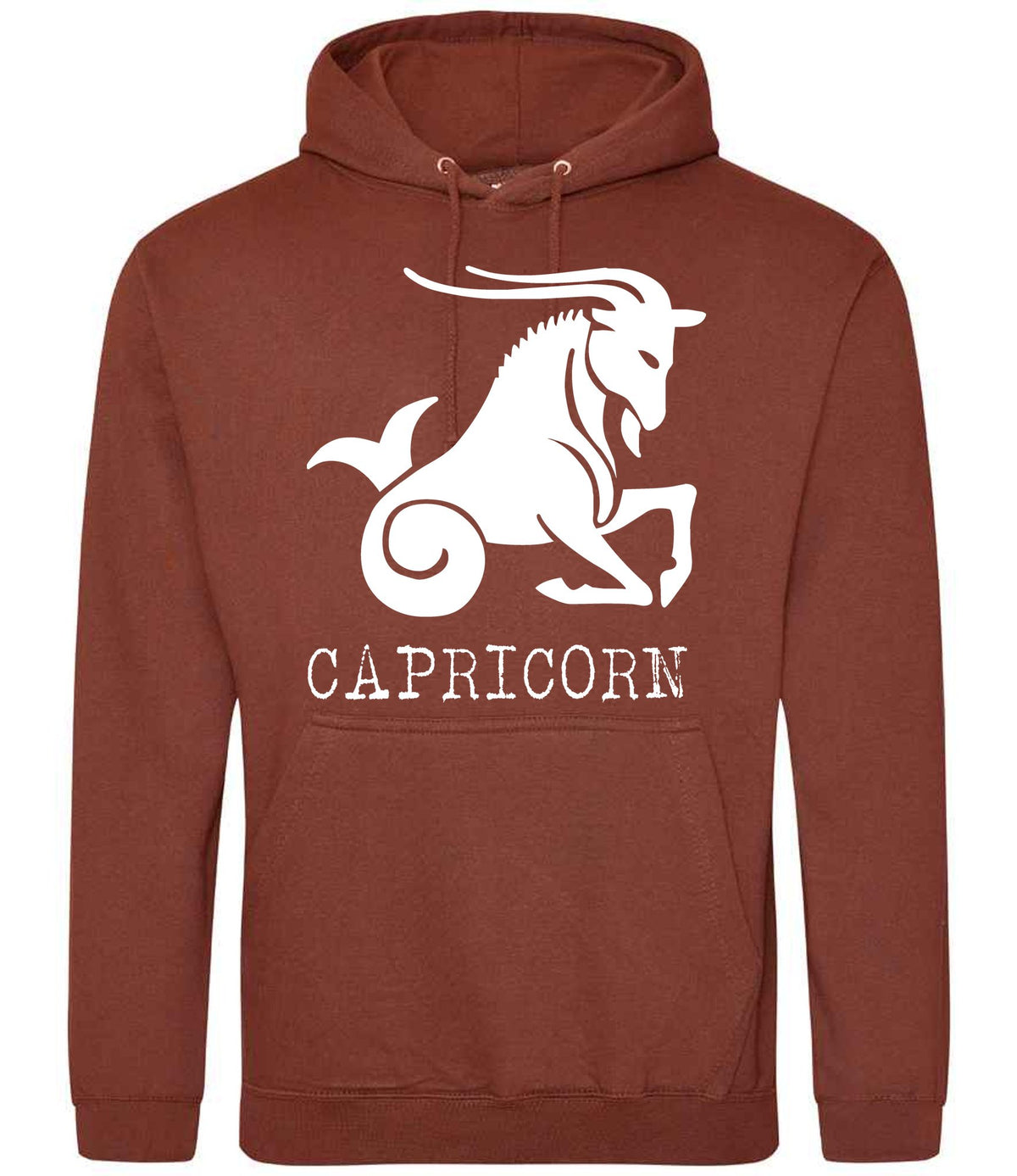 Capricorn hoodie in red rust