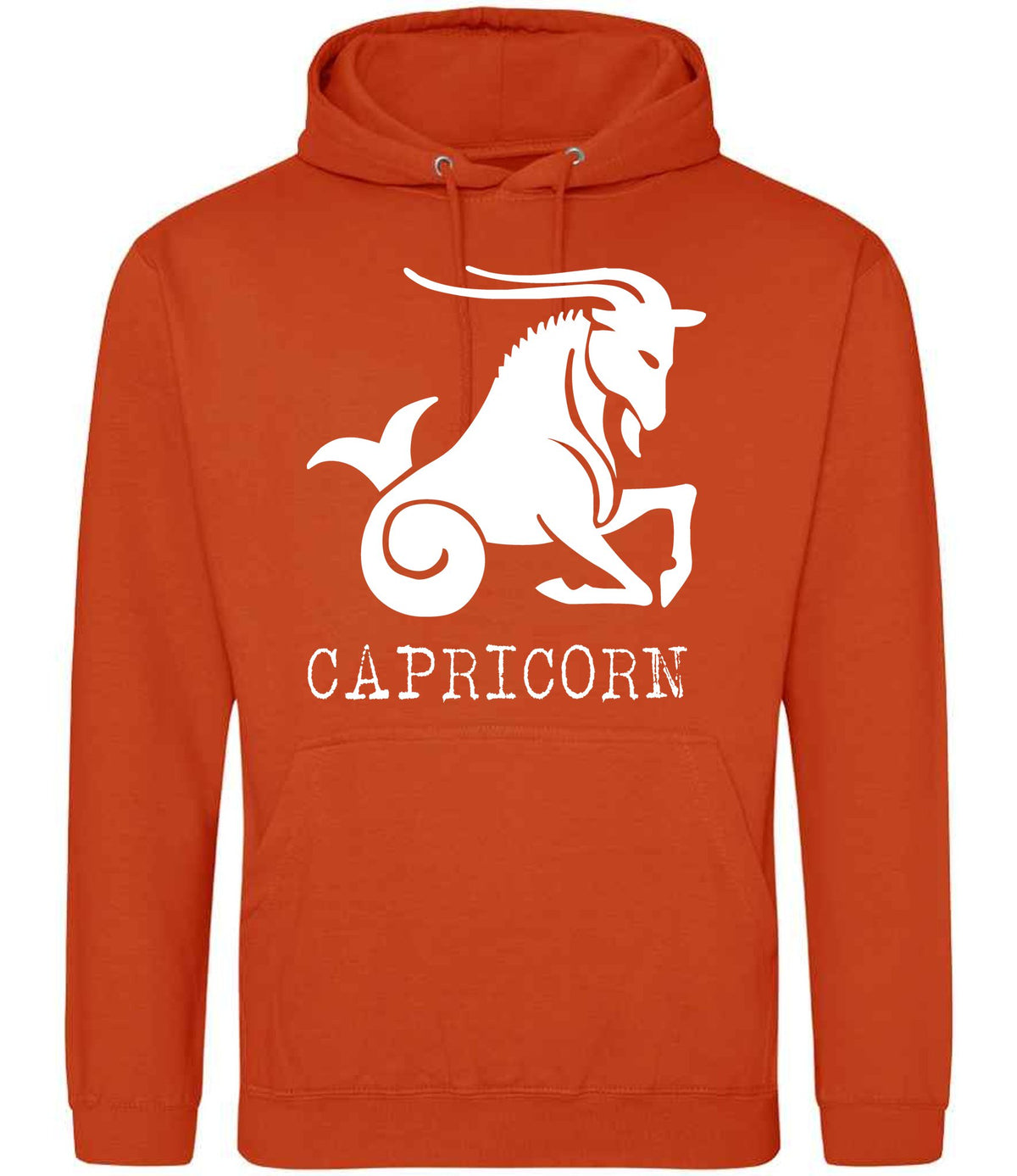 Capricorn hoodie in sunset orange