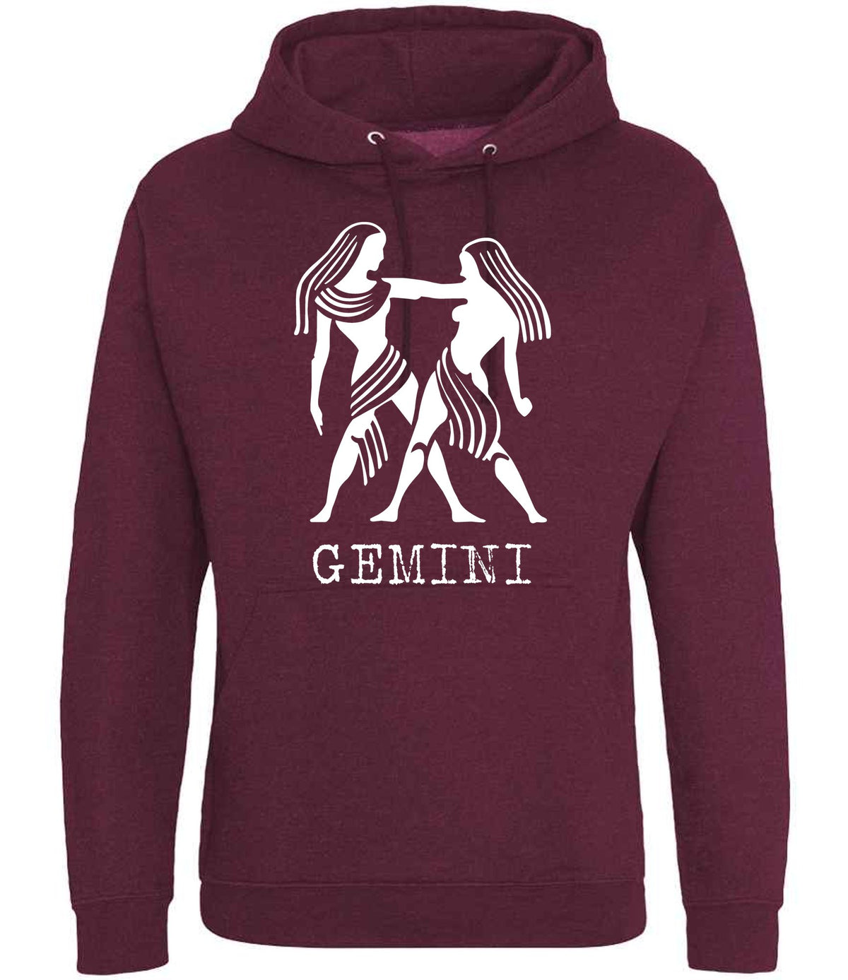 Gemini hoodie in burgundy smoke