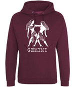 Gemini hoodie in burgundy smoke