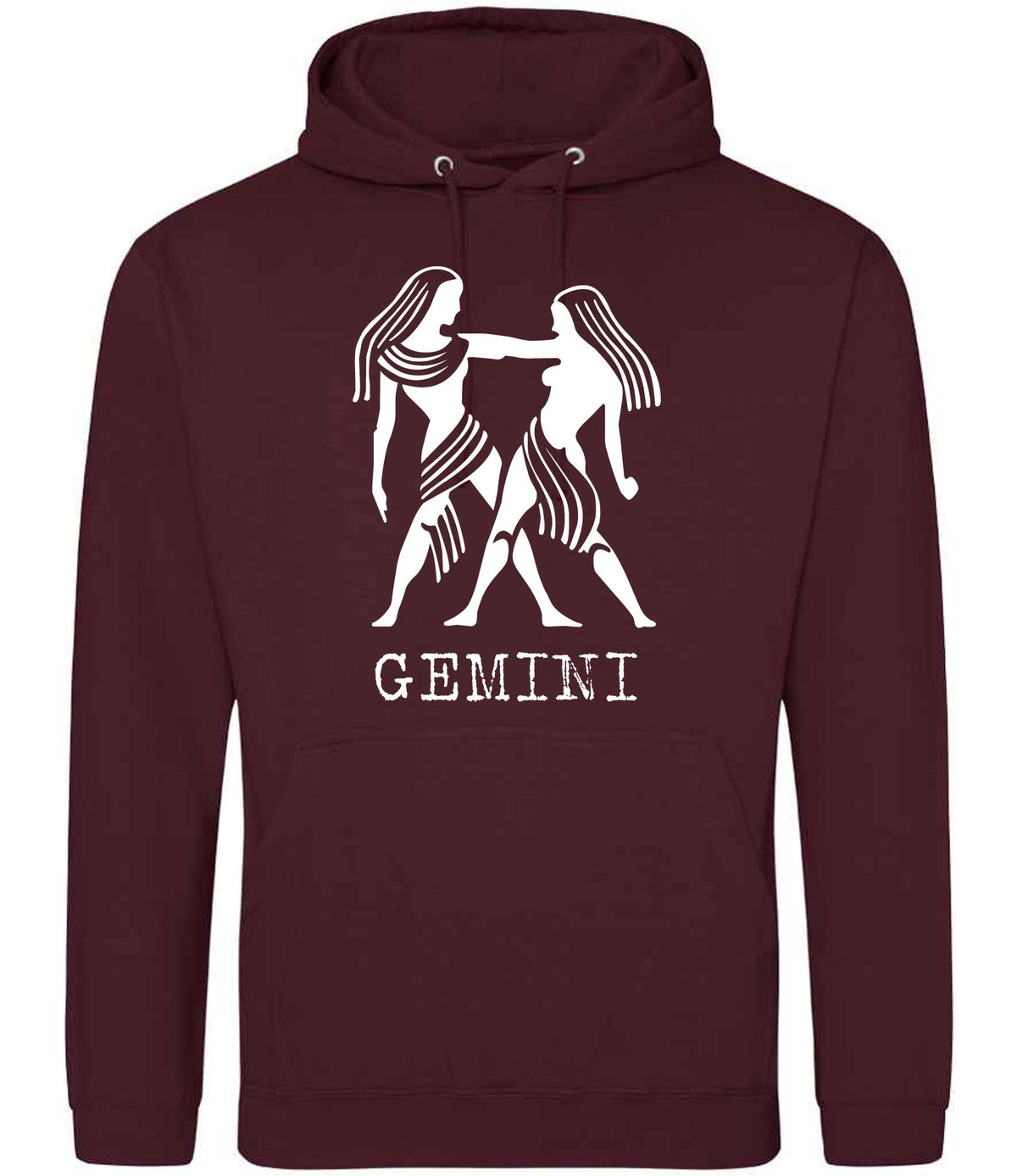 Gemini hoodie in burgundy