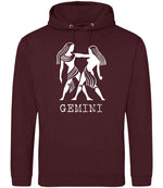 Gemini hoodie in burgundy