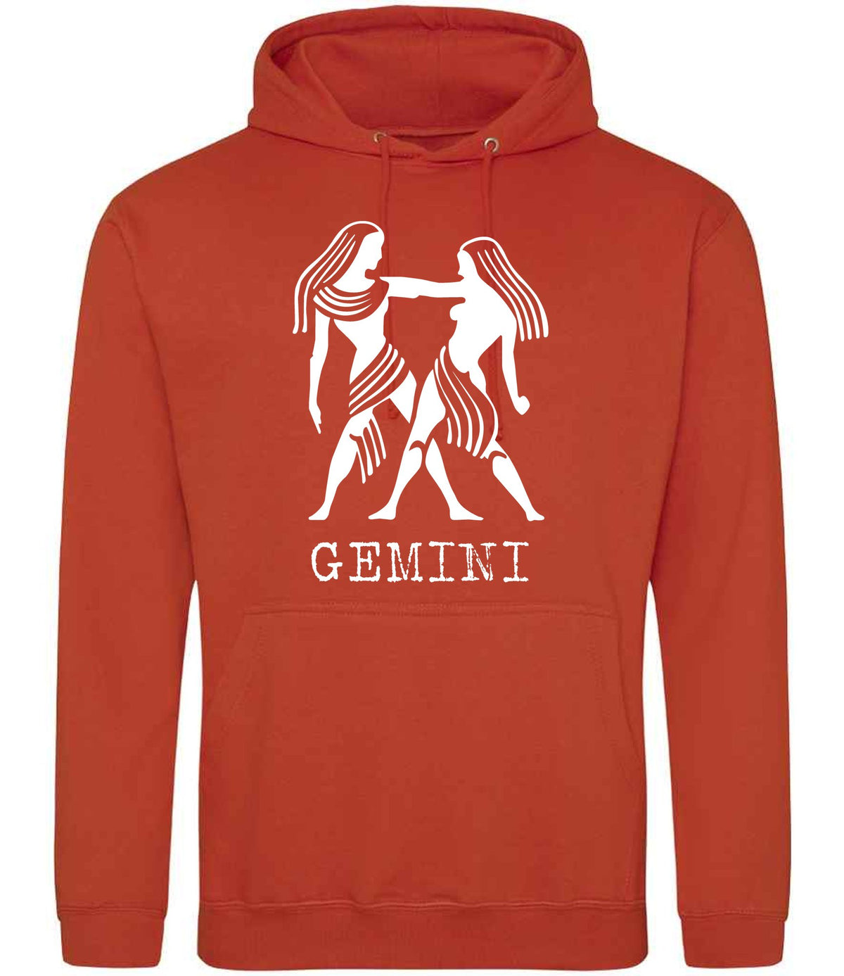 Gemini hoodie in burnt orange