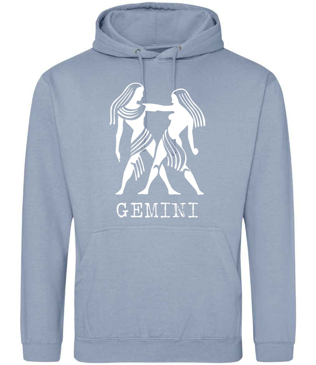 Gemini – Unisex Hoodie in Dusty Blue