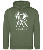 Gemini hoodie in earthy green