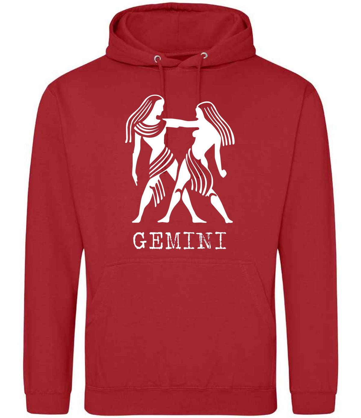 Gemini hoodie in fire red