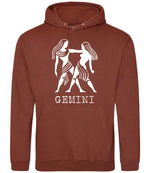 Gemini hoodie in red rust